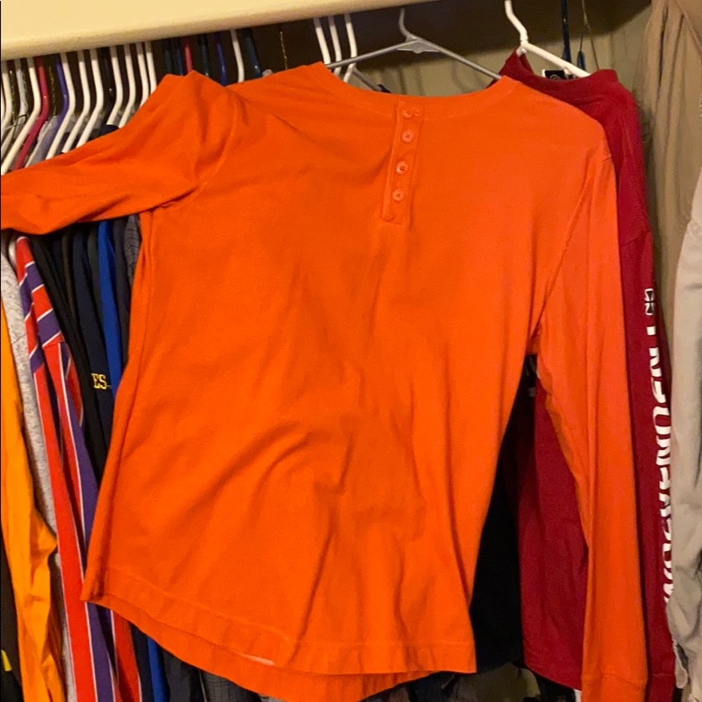 4 Button Orange Old Navy Long Sleeve Shirt